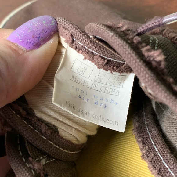 Keds | Fringe Detail Brown Canvas Sneakers - 7 - Picture 9 of 9